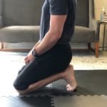 Kneeling stretch to prevent shin splints